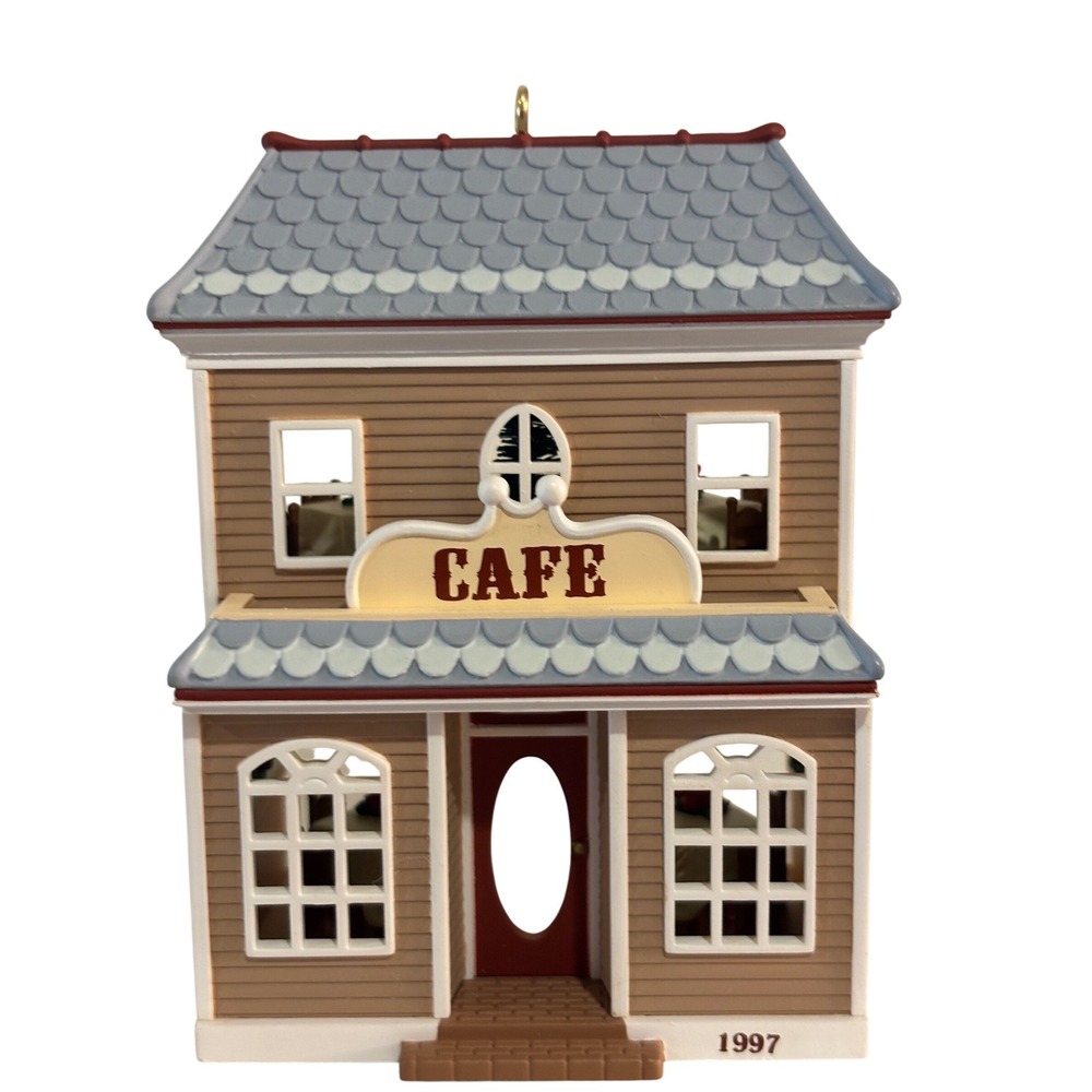 Hallmark Keepsake Cafe Ornament 1997 Nostalgic Houses and Shops 14th Series‎ Tan